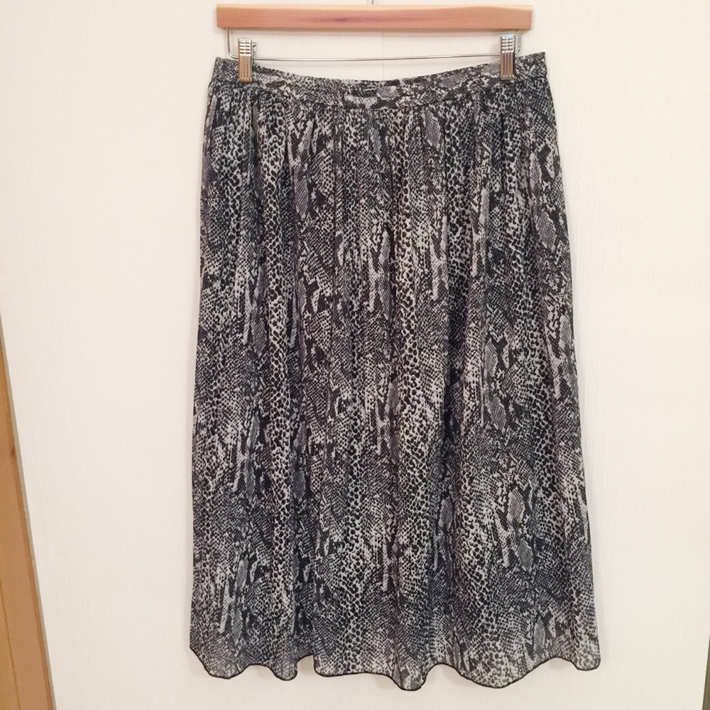 Snakeskin Printed Skirt Elastic Waistband #141